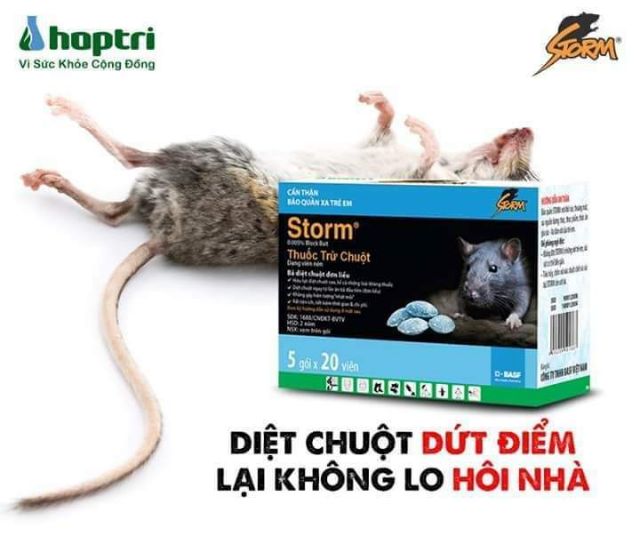 Thuốc diệt chuột Storm 2 gói×4 viên