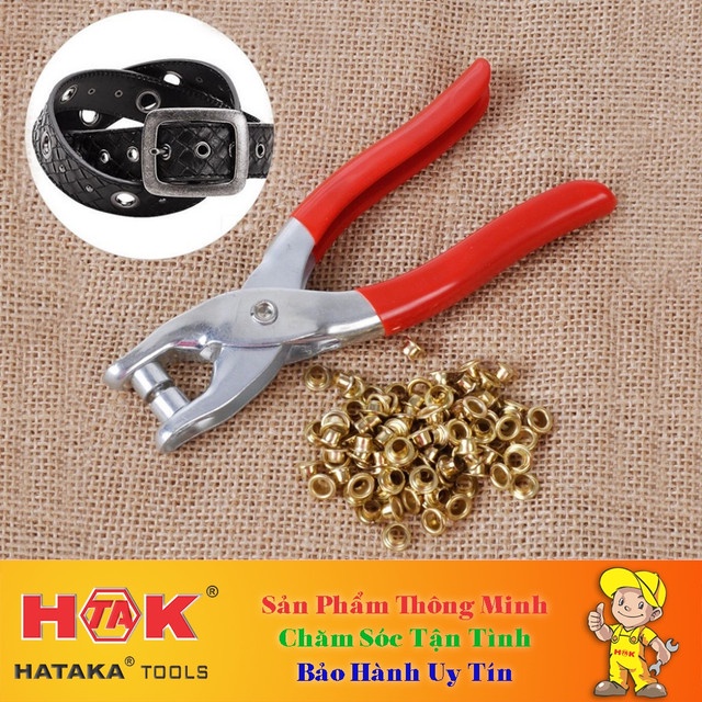 Kìm BẤM LỖ KHOEN Tròn T3 Vải Da / Vải / Canvas Siêu Tốc - Kềm Bấm Lỗ Bạt, Túi Xách, Dây Lưng Tặng Túi Khoen
