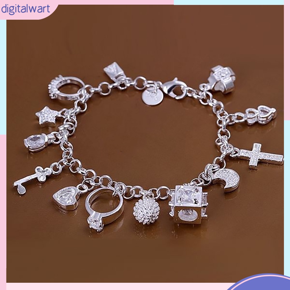 Vòng Đeo Tay Mạ Bạc Kiểu Dáng Đơn Giản Thanh Lịch Dành Cho Nữ