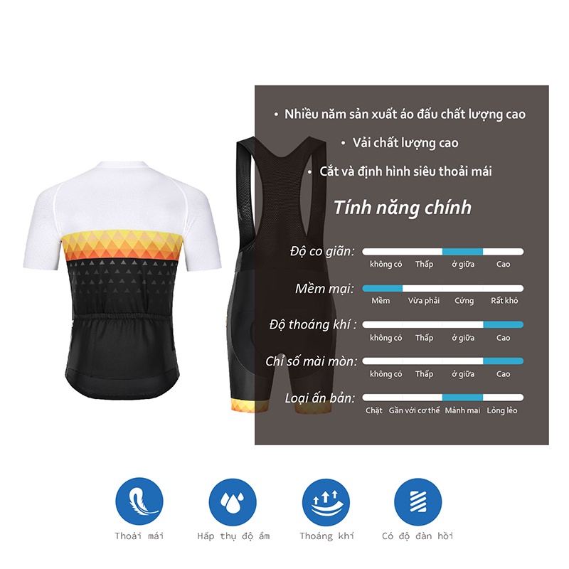 Set Đồ Thể Thao Xe Đạp/Leo Núi Tay Ngắn Cho Nam