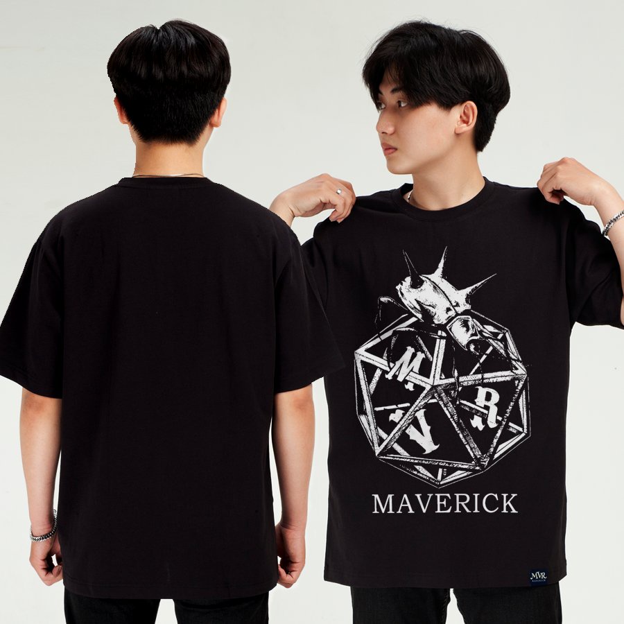 Áo thun trắng form rộng nhện phong cách chất chơi MVR size rộng tee Mỹ BB4106