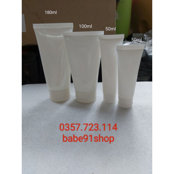 Tuyp nhựa trắng đục chọn size