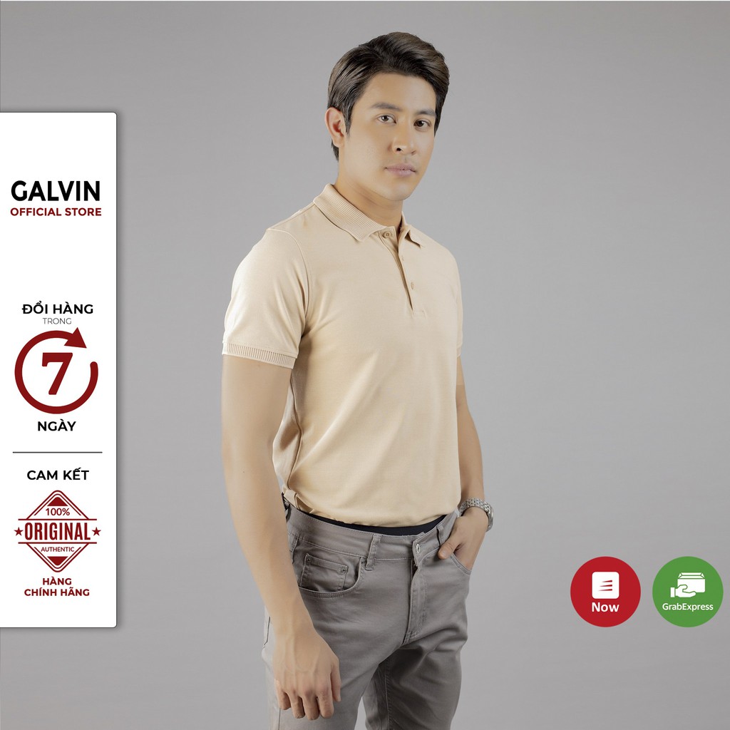 [Mã FAMALLT5 giảm 15% đơn 150K] Galvin - Áo Polo nam cổ bẻ ngắn tay form đẹp chất cotton co giãn PLGV12