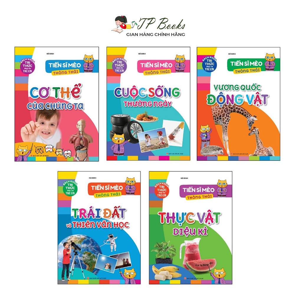 Sách - Hỏi đáp cùng tiến sĩ mèo thông thái (Bộ 5 cuốn) - Tặng kèm 1 quyển sổ ghi chép