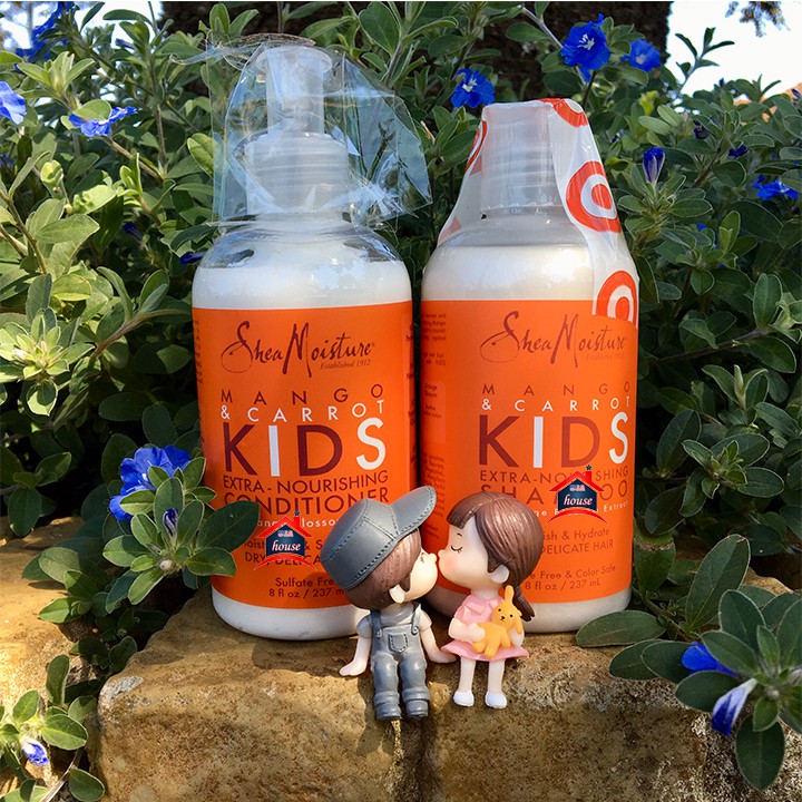 BỘ DẦU GỘI VÀ XẢ TÓC CHO BÉ SHEA MOISTURE MANGO&CARROT KIDS 237ML