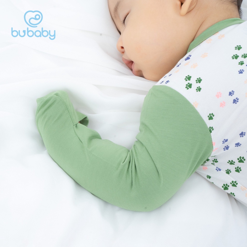 Bộ body dài tay cài chéo liền quần Bambus Puppie BU Baby