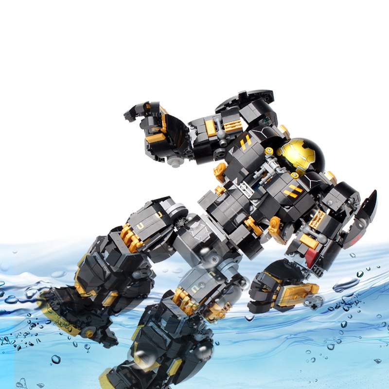 Đồ chơi lắp ráp Hulkbuster Black - Jisi 7142 Xếp hình thông minh Marvel Hulkbuster - Đồ chơi trí tuệ