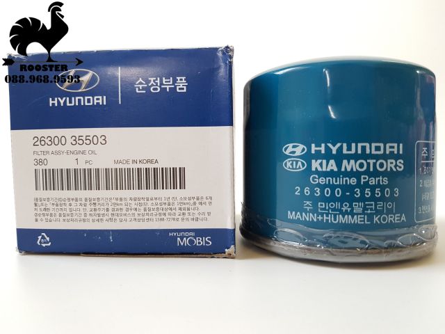 [Sỉ-Lẻ] Lọc nhớt, lọc dầu động cơ xe K3, Cerato, Elantra, Avante, Tucson, Rio.....(Mã:2630035503/2630035504/2630035505)