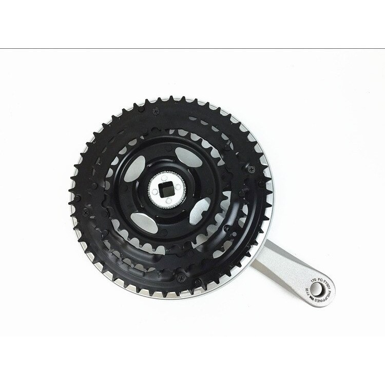 Đùi Đĩa Shimano Tourney Bạc FC TY501 Trục Cốt Vuông 28/38/48T  170mm Tương Thích  6 /7/8 Tốc Độ