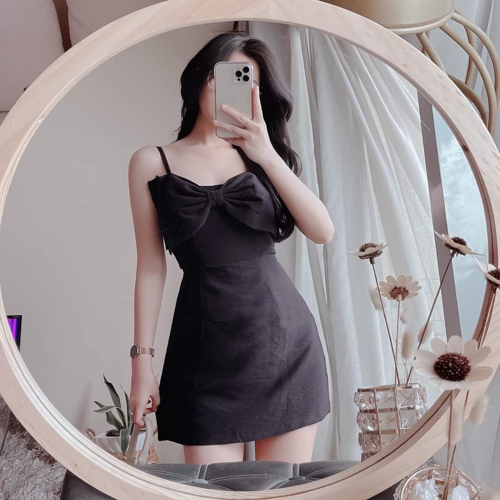 💓 ĐẦM/VÁY CAO CẤP 💓FREESHIP 💓 VÁY 2 DÂY NƠ NGỰC HOT HIT CHẤT LIỆU ĐŨI(có ảnh thật cận chất) | BigBuy360 - bigbuy360.vn