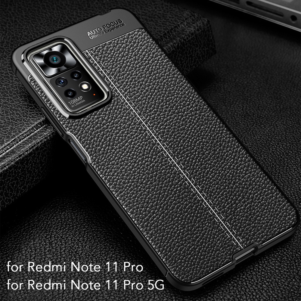 Ốp Điện Thoại Silicon Phối Da Chống Sốc Cho POCO X4 Pro 5G M4 Pro X4 5G Remi Note 11 Pro 5G 11S Global 11T