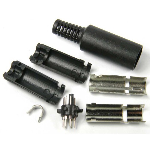 Đầu nối cáp 3/4/5/6/7/8 PIN Mini DIN - rắc hàn cáp