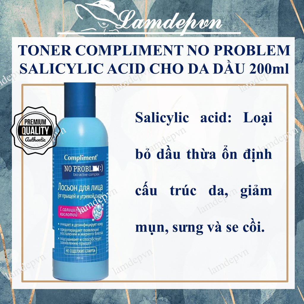 Thanh lý Toner Compliemnt No Problem Salicylic acid cho dầu mụn DATE MỚI - KHÔNG ẢNH HƯỞNG CHẤT LƯỢNG