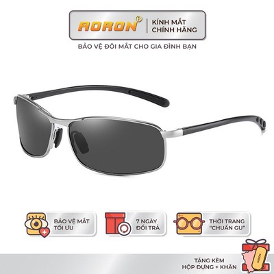 Kính Mát Nam Phân Cực Lái Xe Ngày Đêm Mắt Vuông Ôm Mặt, Chống Tia UV400 Giúp Bảo Vệ Mắt AK016 AORON