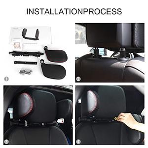 Car Neck Pillow Protector Comfortable Slow Resilience PU Leather Auto Headrest Protector