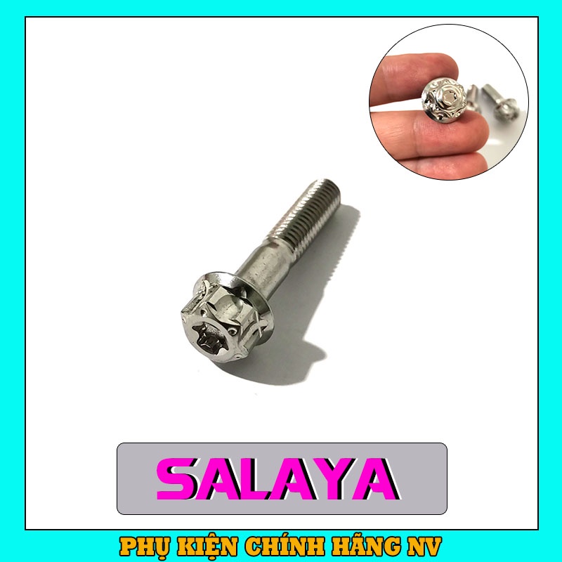 Ốc Salaya 8li25, 8li30, 8li40 đầu trụ inox 304 gắn pát heo, gác chân và gắn nhiều vị trí trên xe