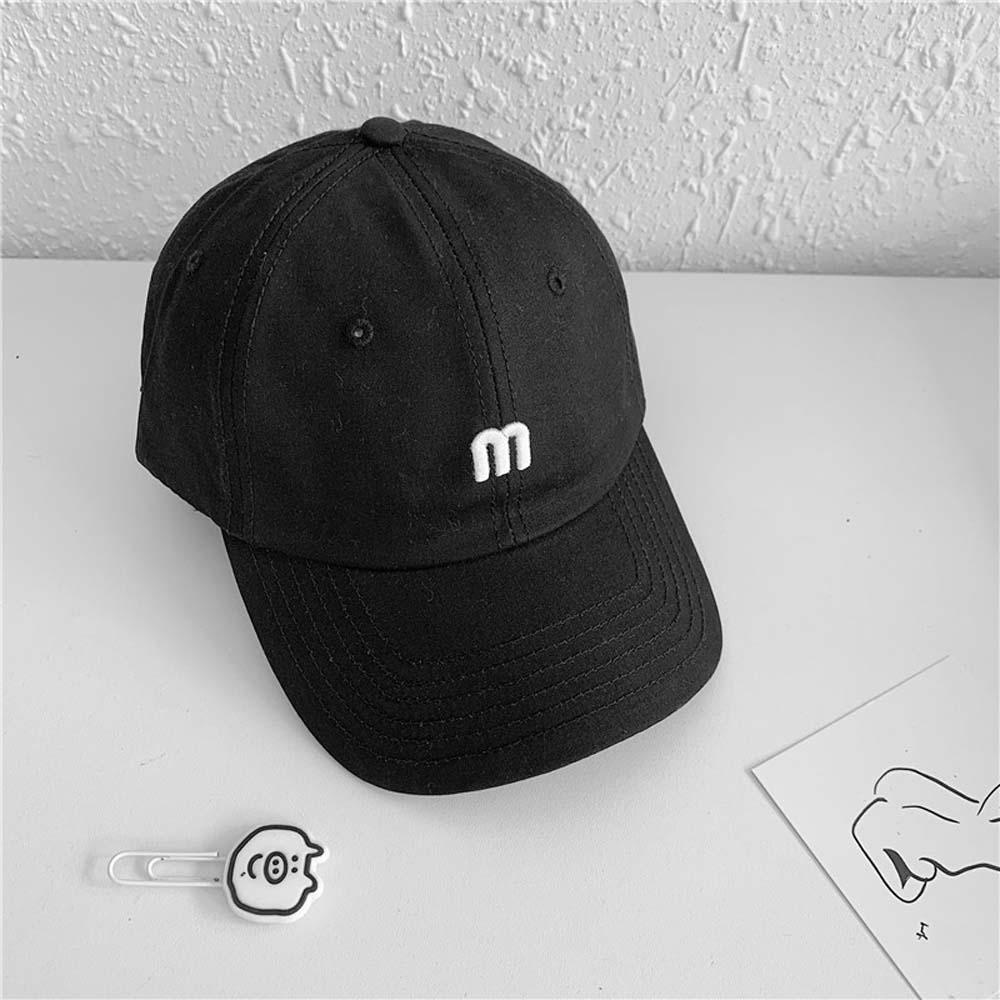 Mũ Lưỡi Trai Thêu Chữ M Phong Cách Hip Hop Hàn Quốc Cá Tính Cho Nam Và Nữ