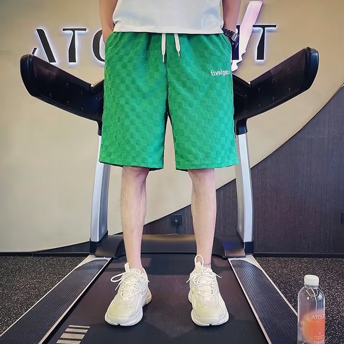 qua ̂̀ n jogger nam nam Hàn Quốc fashion cotton simple from rộng  unisex đường kẻ cảm giác thiết kế không dễ đụng vào áo thắt lưng chất lượng cao tình nhân quần short