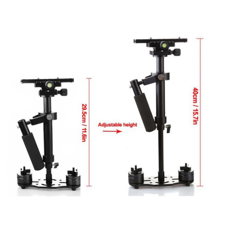 XẢ HÀNG LỚN Tay cầm chống rung cơ gimbal cơ S40 chống rung -Stabilizer Steadicam cho camera hành trình, hành động, điện 