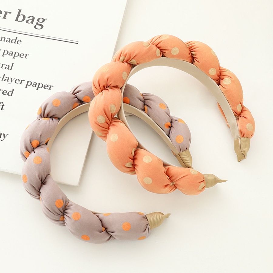 Băng Đô Cài Tóc Họa Tiết Chấm Bi Thời Trang Hàn Quốc Cho Nữ