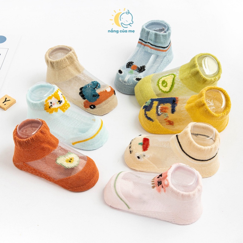 Tất Lưới Mùa Hè Cho Bé Nắng Của Mẹ set 5 đôi vớ lưới siêu mỏng thoáng mát phù hợp cho bé nằm phòng điều hoà _ SIEUKLONG