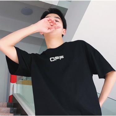 [AT0106] Áo phông nam nữ HÀN QUỐC - Áo thun Unisex họa tiết đơn giản OFF trẻ trung, 2 màu ĐEN TRẮNG dễ phối đồ | BigBuy360 - bigbuy360.vn