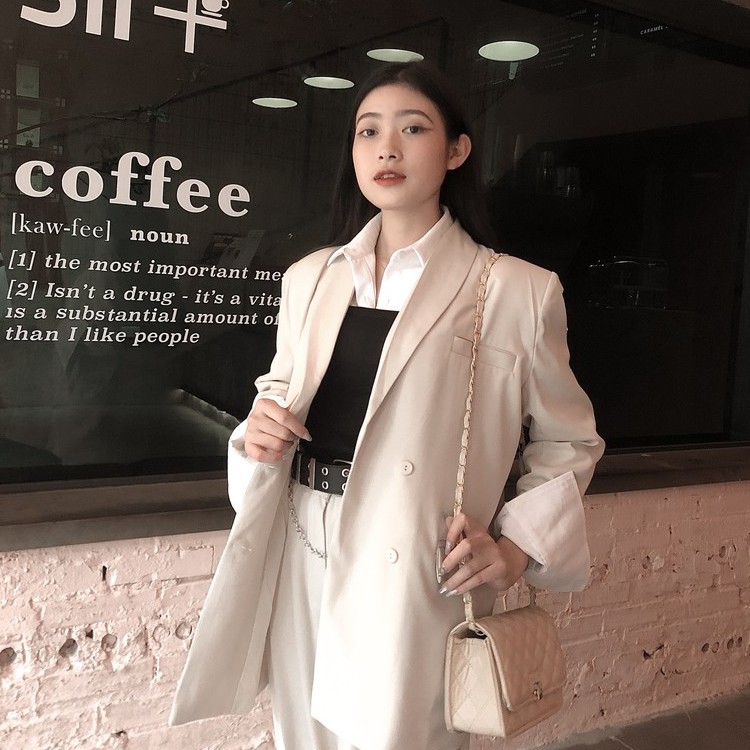 [Ảnh thật tự chụp]Set áo Blazer Dài Tay 2 Lớp Cầu Vai Cao Cấp Cho Nữ Thiết kế Inwear - 𝑴𝒐𝒏 𝑩𝒍𝒂𝒛𝒆𝒓 | BigBuy360 - bigbuy360.vn