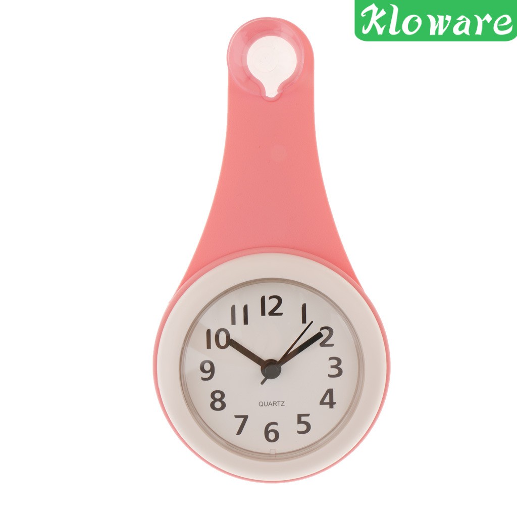 Đồng Hồ Treo Tường Màu Đen Chống Thấm Nước Không Cần Khoan Lỗ Dành Cho Phòng Tắm