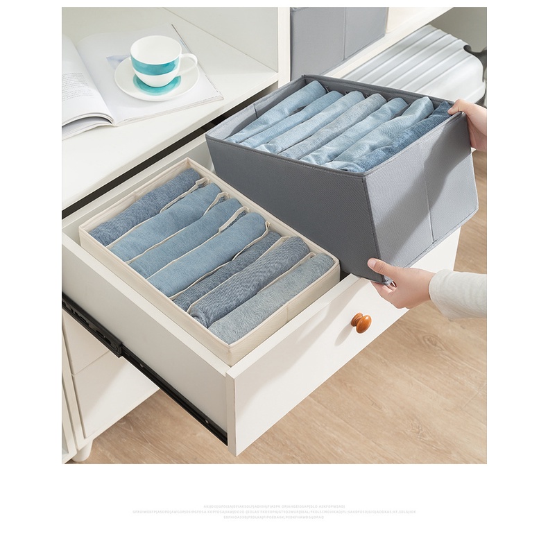 Hộp đựng Oxford quần áo chia ngăn/  Khay túi vải đựng đồ phân ngăn tiện dụng sắp xếp gọn gàng tủ đồ