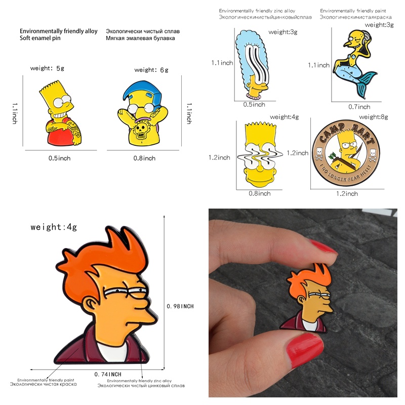 Ghim Cài Áo Hình Hoạt Hình Đáng Yêu 28 Kiểu Dáng