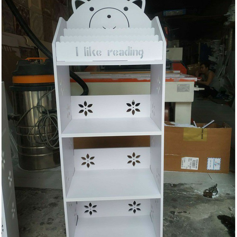 Kệ sách gấu đứng ngăn chứa đồ  Full Bộ Kèm Vít Cho Bé