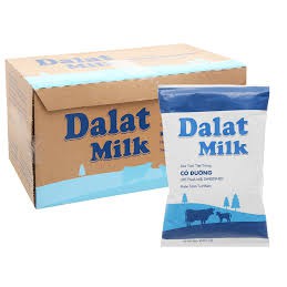 Thùng 48 bịch 220ml Sữa tươi tiệt trùng Dalatmilk