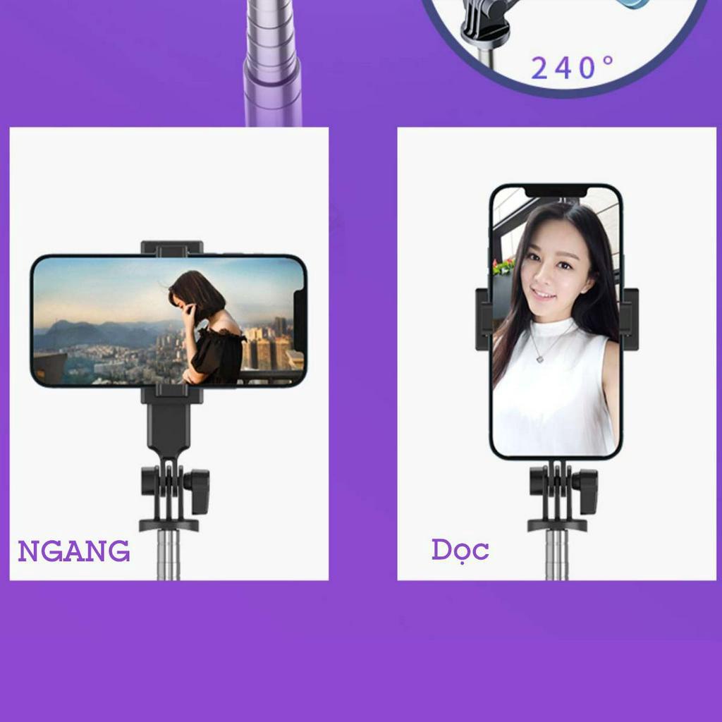 GẬY CHỤP ẢNH CÓ ĐÈN LED TRỢ SÁNG 3 CHÂN ĐỨNG DÀI 1 MÉT , Gậy selfie chụp hình, tự sướng,bluetooth điều khiển từ xa