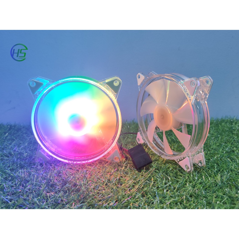 Fan case Coolmoon LED RGB viền trong suốt điện trực tiếp