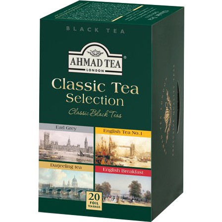 Bộ sưu tập 4 loại trà Cổ điển Ahmad (Classic Tea Selection) (Hộp giấy 40gram - 20 túi lọc có bao thiếc) | BigBuy360 - bigbuy360.vn