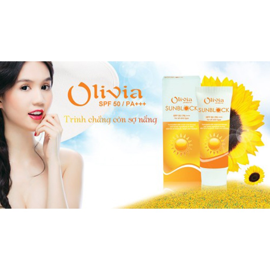 Kem chống nắng sáng da không trôi Mira Olivia Suncream Hàn Quốc 60ml - Hàng chính hãng