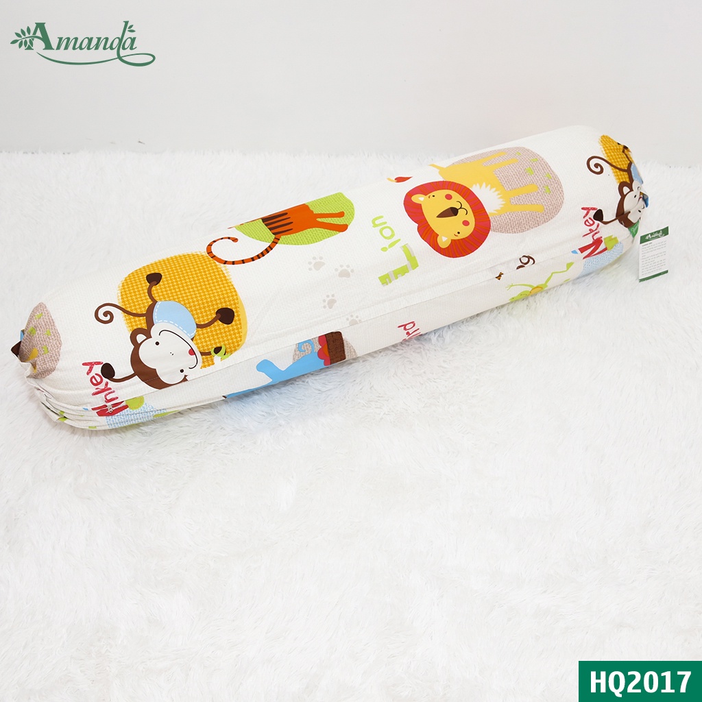 Vỏ gối ôm 35X105cm, vải cotton lụa satin Hàn Quốc nhập khẩu họa tiết cho bé đáng yêu
