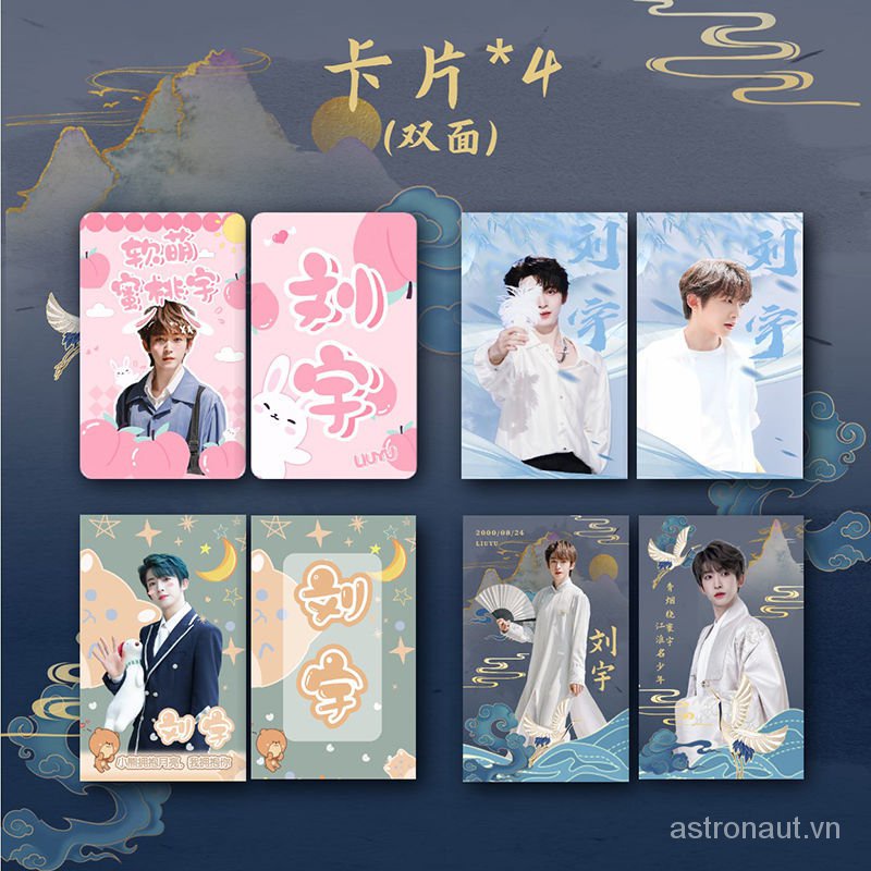 Picture cards/Hand fan/Creative small transparent Liu Yu hand-painted poster in 2021 XRT7