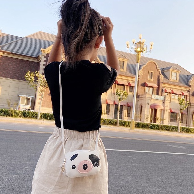 Túi đeo chéo LAKUDO họa tiết MÁY ẢNH ngộ nghĩnh dễ thương da PU cho bé gái TX16