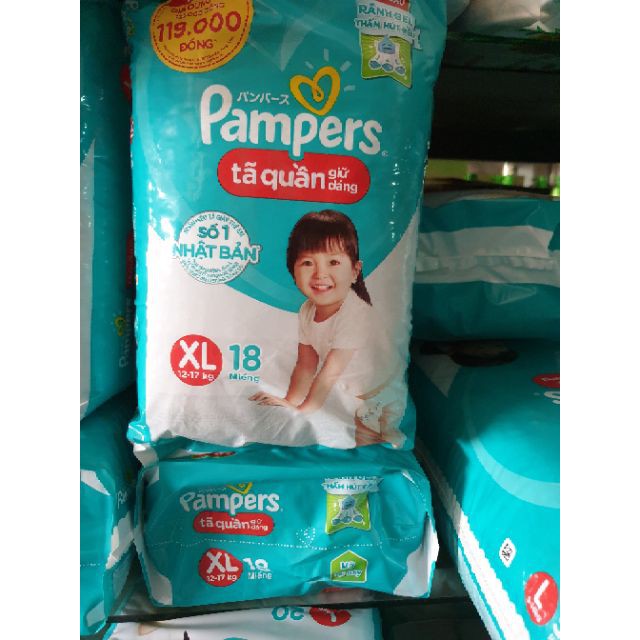 Bỉm quần Pampers size vừa S30/M40/L36/XL18/XXL28 chính hãng