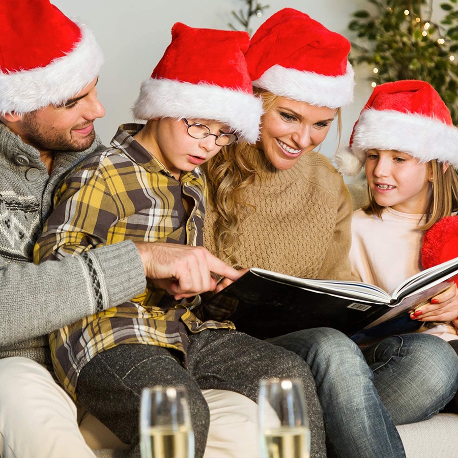Mũ Ông Già Noel Bằng Vải Bông Dày Dặn Thoải Mái Trang Trí Giáng Sinh Năm Mới