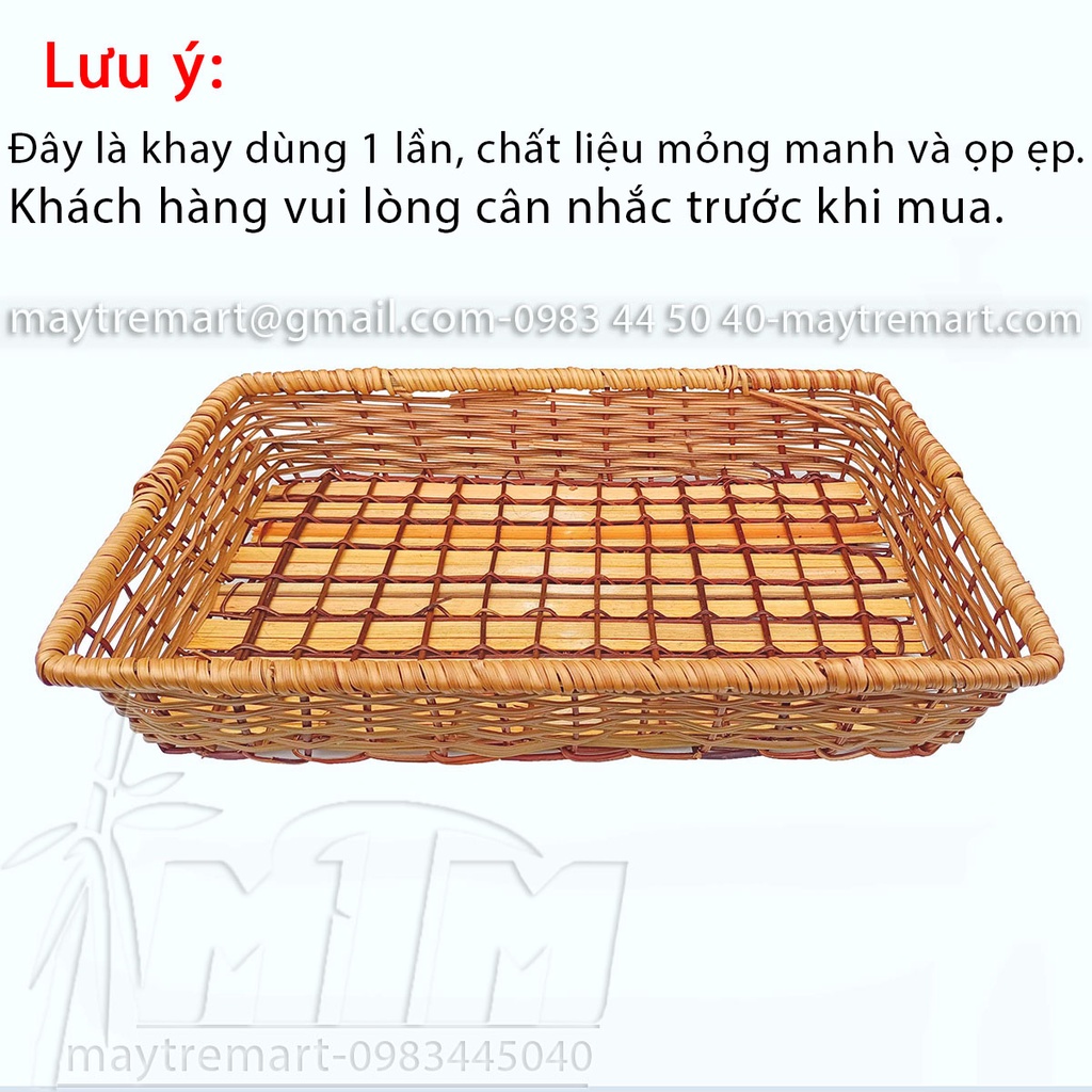 Khay mây bắp l khay gói quà tặng l Quà tết.