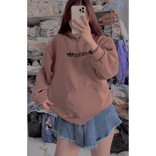 Áo Hoodie Chữ Thêu, Áo Hoodie Nam Nữ From Rộng Mũ 2 Lớp Chất nỉ Cotton Dày Mịn