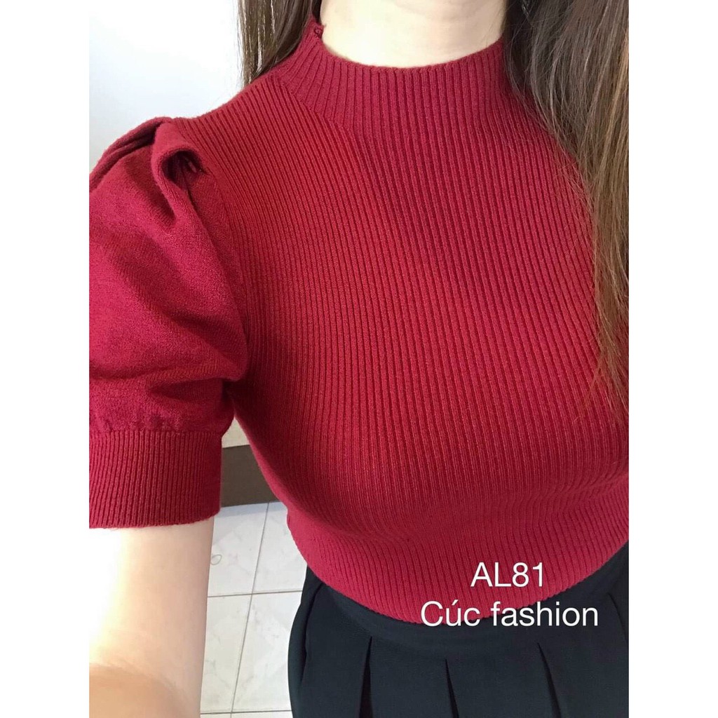 Áo len cổ cao TAY  bồng LỠ chất đẹp | BigBuy360 - bigbuy360.vn