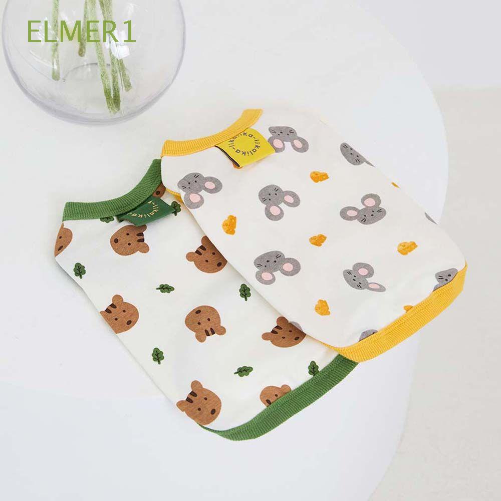 1 áo sát nách vải cotton mềm mại thoáng khí thoải mái nhiều màu tùy chọn thời trang mùa hè cho thú cưng