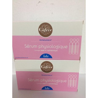 Combo 2 hộp nước muối sinh lý Gifrer - Pháp ( màu hồng dùng hằng ngày) 40 ống x 5ml