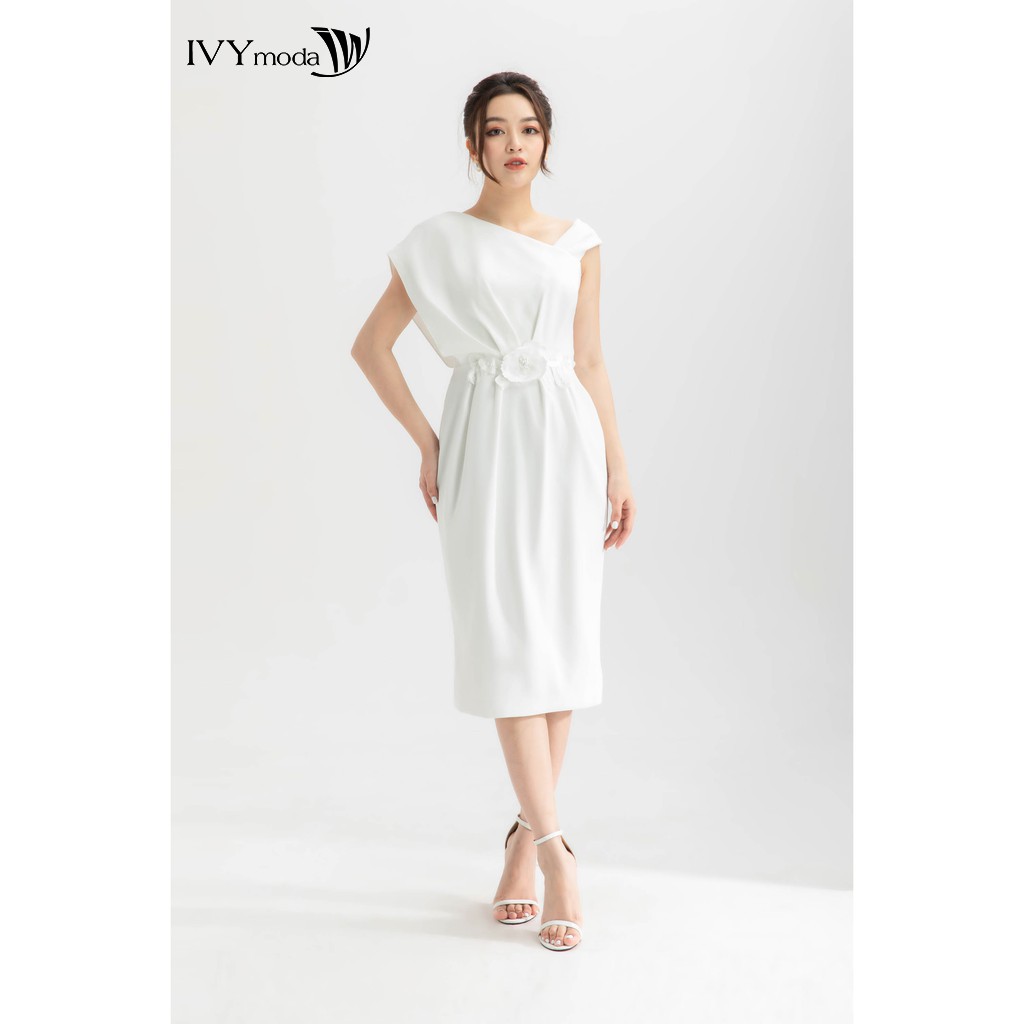 Đầm dạ hội xếp tay liền IVY moda MS 45S2558