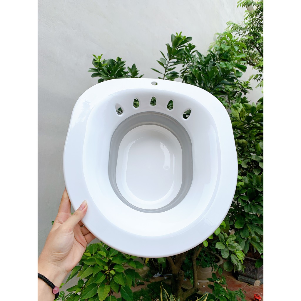 CHẬU XÔNG HƠI VÙNG KÍN TIỆN LỢI  KT:40X12.5CM /Bộ Chậu rửa phụ khoa, Xông Vùng Kín Sau Sinh Gấp Gọn