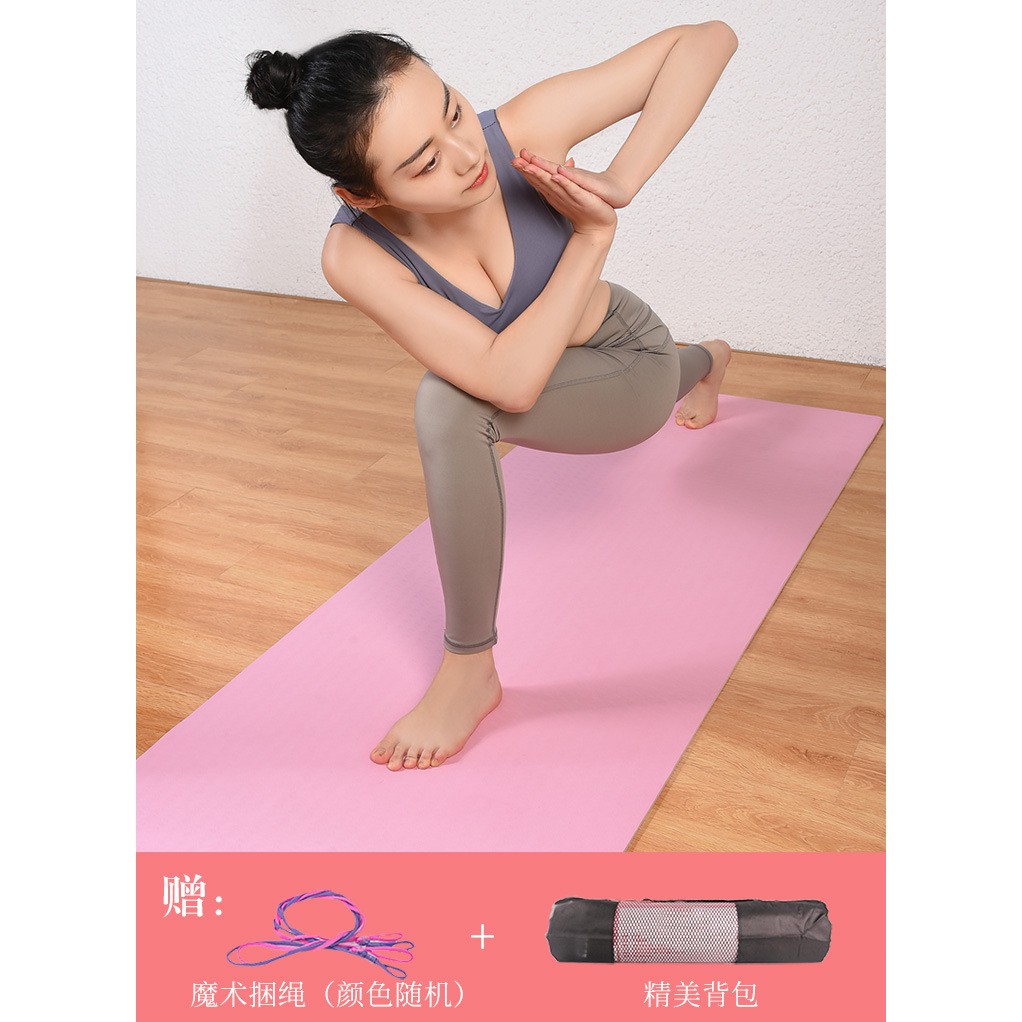 Thảm Tập Yoga Chống Trượt Chất Liệu Tpe Thân Thiện Với Môi Trường Cho Người Mới Bắt Đầu