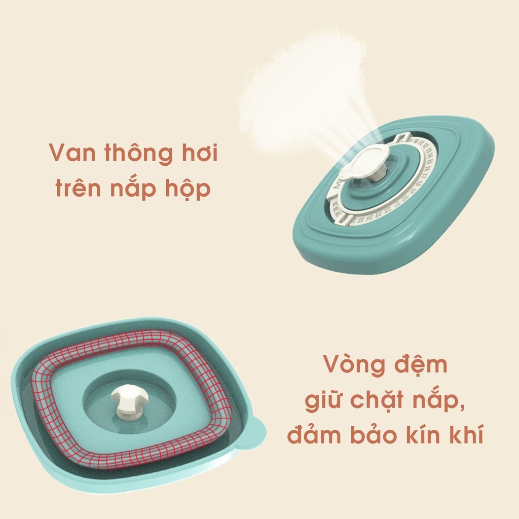 Hộp trữ đồ ăn dặm cho bé Misuta dùng được trong lò vi sóng AD246
